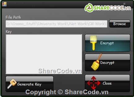 Visual C#,File encryt and decrypt,mã hóa file